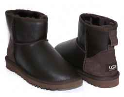 UGG CLASSIC MINI METALLIC CHOCOLATE