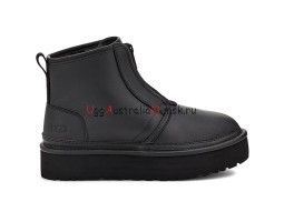 UGG NEUMEL PLATFORM ZIP MATTE BLACK