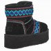 UGG CLASSIC MINI II BRAID PLATFORM BLACK