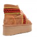 UGG CLASSIC MINI II BRAID PLATFORM CHESTNUT