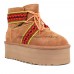 UGG CLASSIC MINI II BRAID PLATFORM CHESTNUT