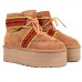 UGG CLASSIC MINI II BRAID PLATFORM CHESTNUT