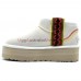 UGG CLASSIC ULTRA MINI BRAID PLATFORM WHITE