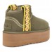 UGG CLASSIC ULTRA MINI BRAID PLATFORM BURT OLIVE