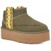 UGG CLASSIC ULTRA MINI BRAID PLATFORM BURT OLIVE