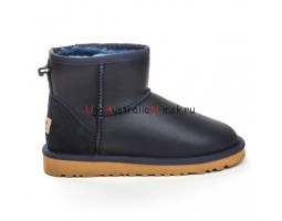 UGG WOMEN'S CLASSIC MINI II METALLIC NAVY 