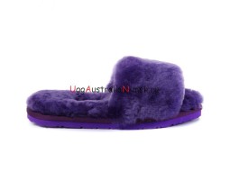 UGG FLUFF SLIDE SLIPPERS PURPLE